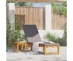 Saulės gultas Ruda 202 x 53 x 89 cm Kietos akacijos mediena