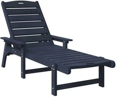 Saulės gultas Jūrinė mėlyna 195,5 x 53 x 98,5 cm HDPE