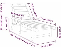 Saulės gultas Jūrinė mėlyna HDPE