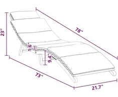 Sodo gultas Ruda 198 x 55 x 58,5 cm Kieto teka medžio