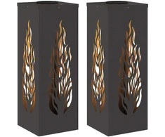 Saulės LED šaligatvio šviesa 2 pcs Juoda