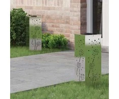 Saulės LED šaligatvio šviesa 2 pcs Sidabro Nerūdijantis Plienas