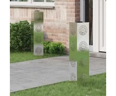 Saulės LED šaligatvio šviesa 2 pcs Sidabro Nerūdijantis Plienas