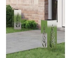 Saulės LED šaligatvio šviesa 2 pcs Sidabro Nerūdijantis Plienas