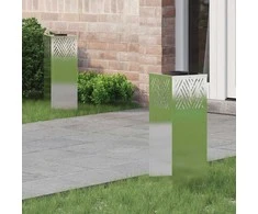 Saulės LED šaligatvio šviesa 2 pcs Sidabro Nerūdijantis Plienas
