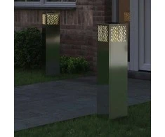 Saulės LED šaligatvio šviesa 2 pcs Sidabro Cinkuotas