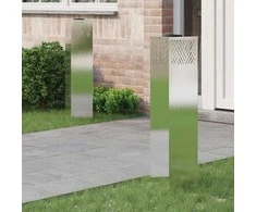 Saulės LED šaligatvio šviesa 2 pcs Sidabro Nerūdijantis Plienas