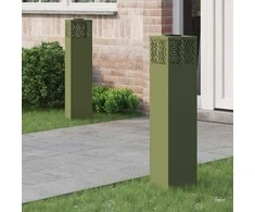 Saulės LED šaligatvio šviesa 2 pcs Alyvuogių žalia