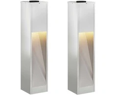 Saulės LED takų šviestuvas 2 pcs Sidabro Cinkuotas