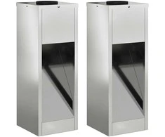 Saulės LED takų šviestuvas 2 pcs Sidabro Cinkuotas
