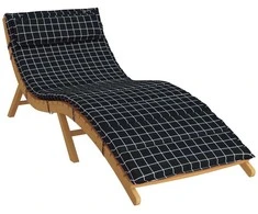 Saulės poilsio pagalvė Juoda 178 x 60 x 4 cm Oksfordo audinys