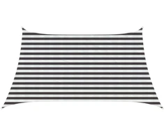 Saulės šešėlio audinys Antracito ir baltos 3 / 4 x 2 m HDPE