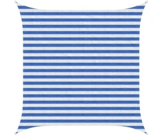 Saulės šešėlio audinys Mėlyna ir balta 2,5 x 2,5 m HDPE