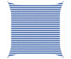 Saulės šešėlio audinys Mėlyna ir balta 3,6 x 3,6 m HDPE
