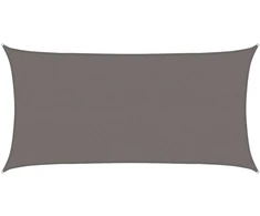Saulės šešėlio audinys 2 x 6 m HDPE Stačiakampio Šviesiai pilka