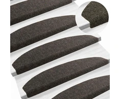 Savaime prilipantys laiptų kilimėliai 15 pcs Antracito