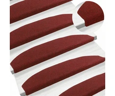 Savaime prilipantys laiptų kilimėliai 15 pcs Bordo raudona