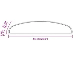 Savaime prilipantys laiptų kilimėliai 15 vnt. 65 x 21 x 4 cm