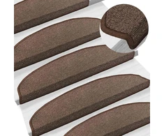Savaime prilipantys laiptų kilimėliai 15 pcs Kavos ruda