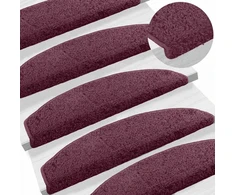 Savaime prilipantys laiptų kilimėliai 15 pcs Tamsiai violetinė