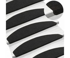 Savaime prilipantys laiptų kilimėliai 15 pcs Antracito