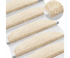 Savaime prilipantys laiptų kilimėliai 15 pcs Šviesiai rudas