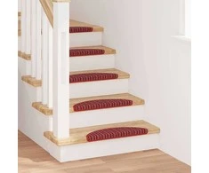 Savaime prilipantys laiptų kilimėliai 15 pcs Raudona
