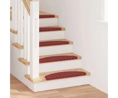 Savaime prilipantys laiptų kilimėliai 15 pcs Raudona