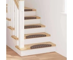 Savaime prilipantys laiptų kilimėliai 15 pcs Ruda