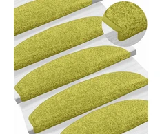Savaime prilipantys laiptų kilimėliai Pusapvalis 15 pcs Žalia