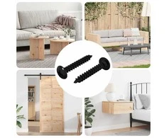 Savarankiškai įsukamas vienas 2 pcs Juoda 4 x 25 mm Plienas