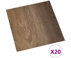 Savesiūnančių Grindų Plokštės 30,5 x 30,5 cm 20 pcs PVC Ruda