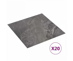 Savesiūnančių Grindų Plokštės 30,5 x 30,5 cm 20 pcs PVC Juoda