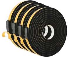 Savigautinė putų juosta 4 pcs Juoda 15mm x 5m CR putplastis