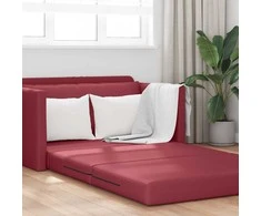 Sofa lova Vyno raudona 124 x 71 x 78 cm Dirbtinė Oda