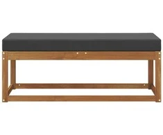 Sėdima suolelis Natūralus ir antracitas 115 x 43 x 37 cm