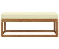 Sėdima suolelis Natūralus ir grietinėlė 115 x 43 x 37 cm