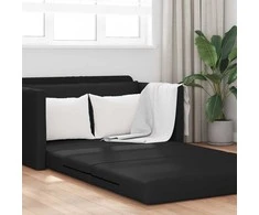 Sofa lova Juoda 124 x 71 x 78 cm Dirbtinė Oda