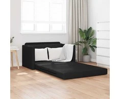Sofa lova Juoda 124 x 71 x 78 cm Dirbtinė Oda