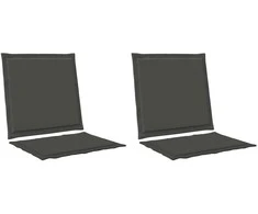 Sėdynės ir nugaros pagalvėlės 2 pcs Antracito 47 x 45 x 2 cm