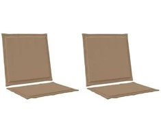 Sėdynės ir nugaros pagalvėlės 2 pcs Taupe 47 x 45 x 2 cm