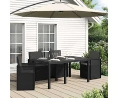 Sėdynės ir nugaros pagalvėlės 4 pcs Antracito 47 x 45 x 2 cm