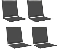 Sėdynės ir nugaros pagalvėlės 4 pcs Antracito 47 x 45 x 2 cm