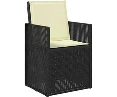 Sėdynės ir nugaros pagalvėlės 4 pcs Kreminė 47 x 45 x 2 cm