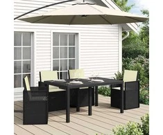 Sėdynės ir nugaros pagalvėlės 4 pcs Kreminė 47 x 45 x 2 cm