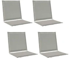 Sėdynės ir nugaros pagalvėlės 4 pcs Šviesiai pilka