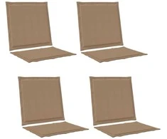 Sėdynės ir nugaros pagalvėlės 4 pcs Taupe 47 x 45 x 2 cm