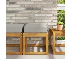 Lauko Sėdimosios Pagalvė Pilka 40 x 40 x 8 cm 100% poliesteris