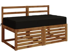 Sėdynės pagalvėlė SOEST 100% poliesteris Juoda 120 x 80 x 15 cm