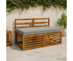 Sėdynės pagalvėlė SOEST 100% poliesteris Pilka 120 x 60 x 10 cm